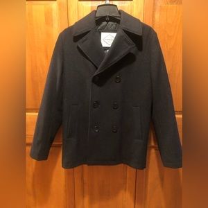 St. John’s Bay Men’s Black Wool Peacoat Size Small